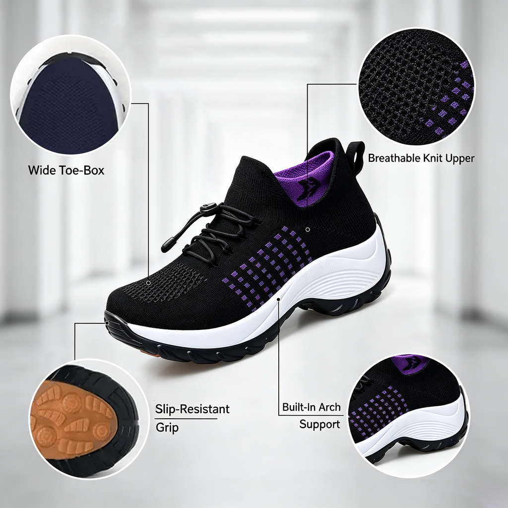 FlexKnit™ Pro Non-Slip Work Shoes for Standing All Day