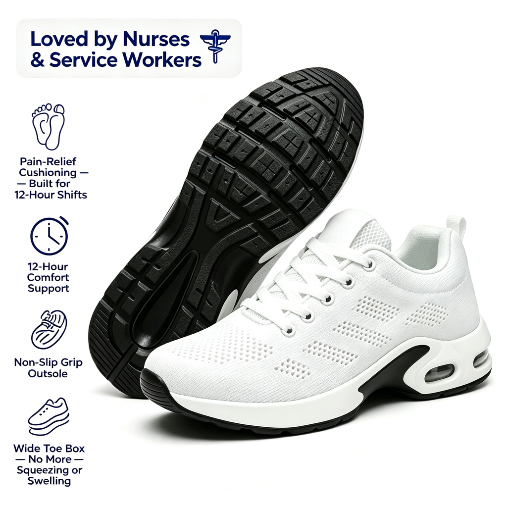 12-Hour Shift Shoes for All-Day Foot, Knee & Back Pain Relief