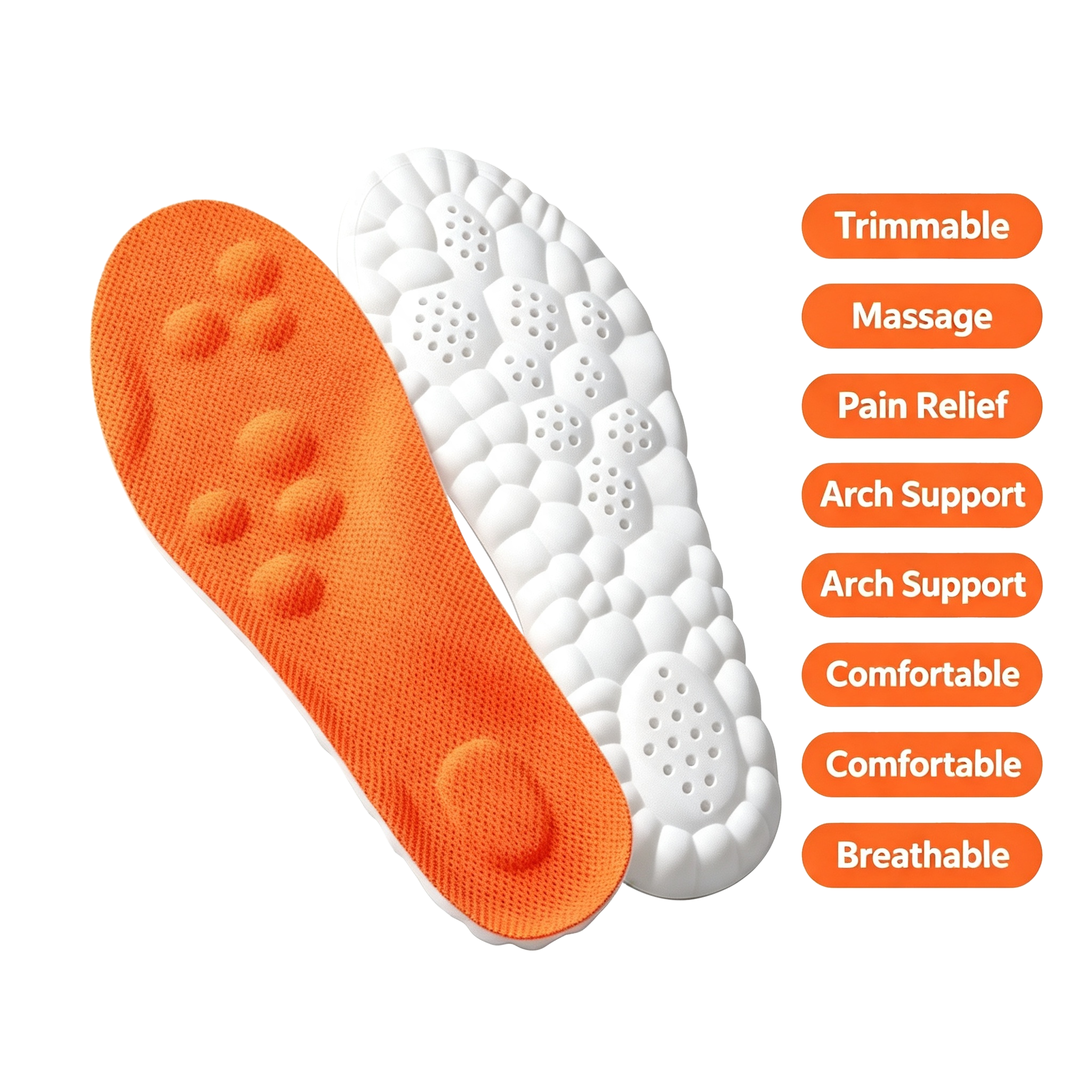 Massage Insoles - Pain relieving foot pads