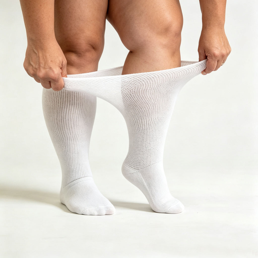 Extra Wide Toeless Compression Socks