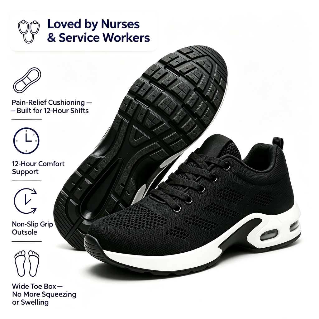 12-Hour Shift Shoes for All-Day Foot, Knee & Back Pain Relief